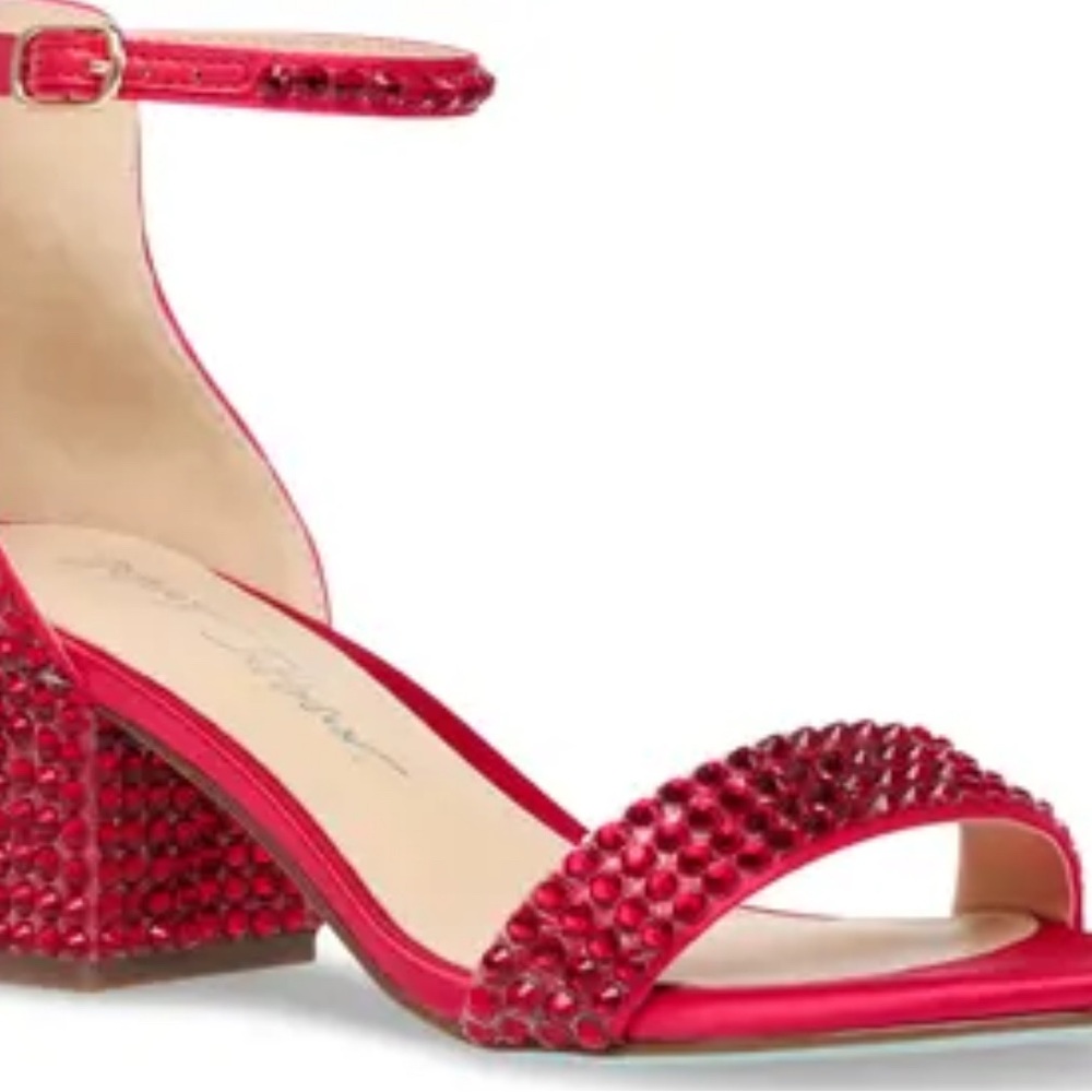 Betsey Johnson Red Rhinestone Heels